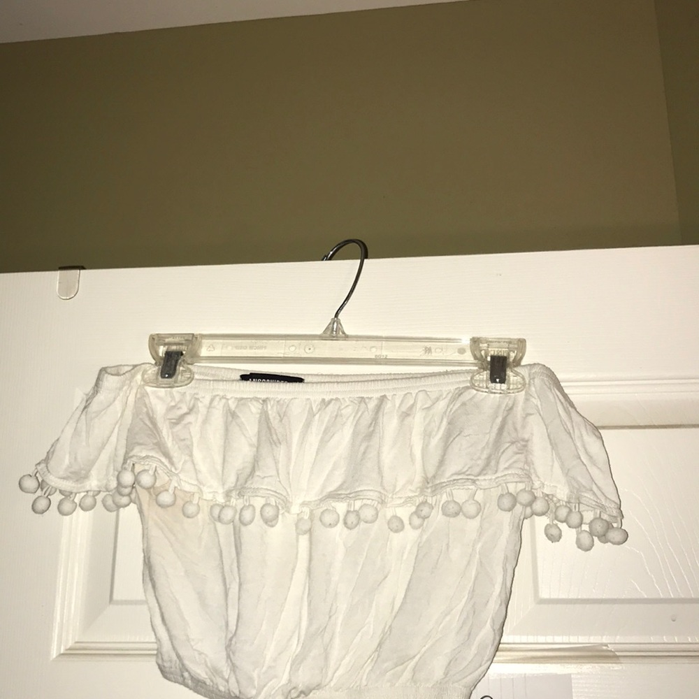 White off shoulder top